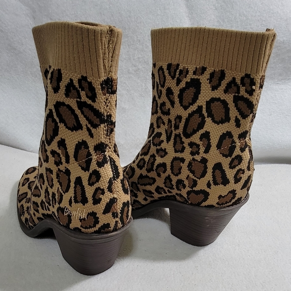 Blowfish Leopard Print Pull-On Block Heel Sock Ankle Booties Size 11 - Picture 11 of 12